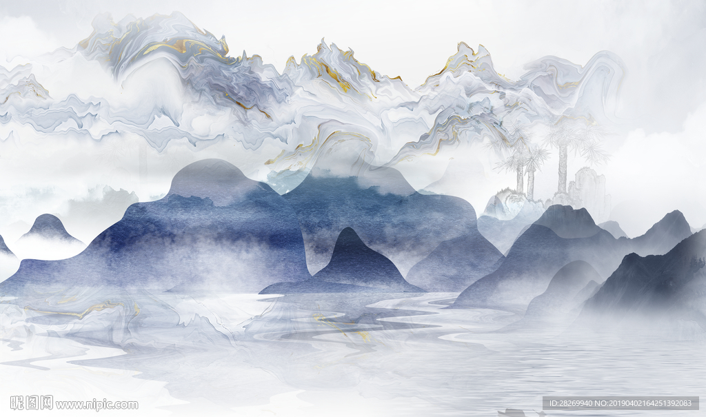 新中式水墨画