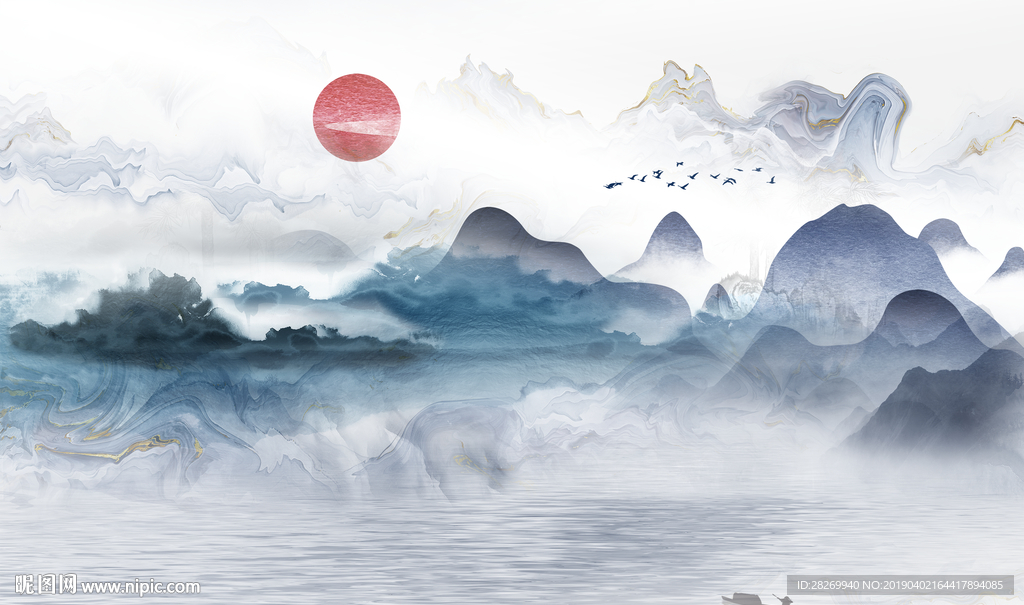 新中式水墨画