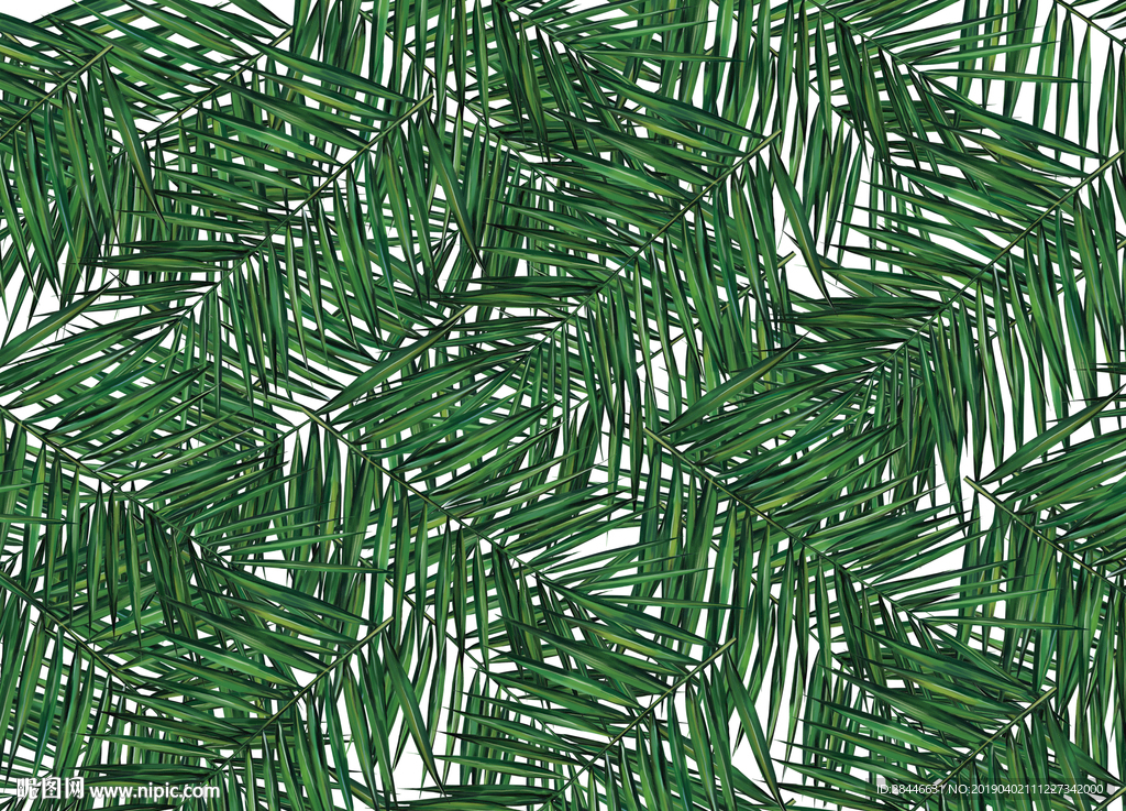 北欧小清新叶子背景墙