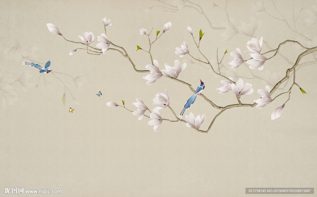 中式创意玄关屏风电视背景墙底纹