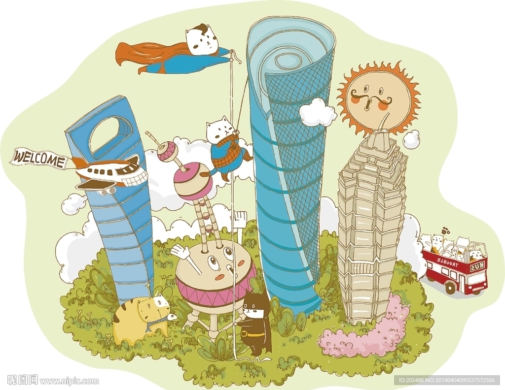 上海标志四大建筑