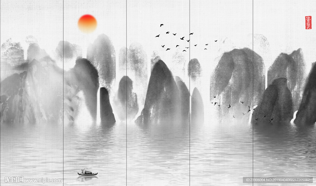 意境山水画 大型山水画