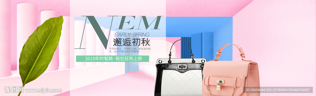 时尚女士包袋电商海报