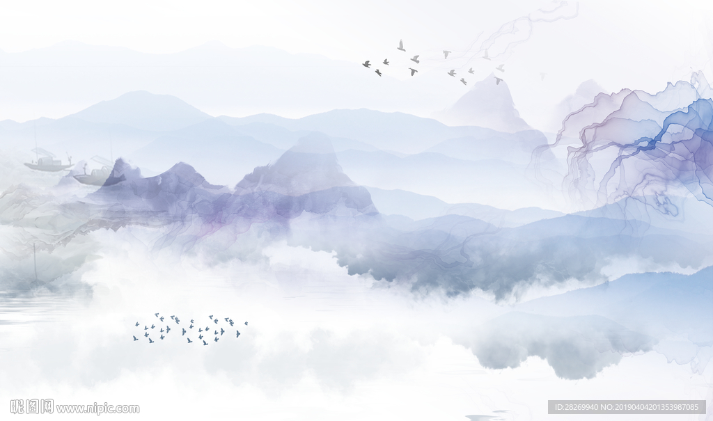 抽象水墨山水