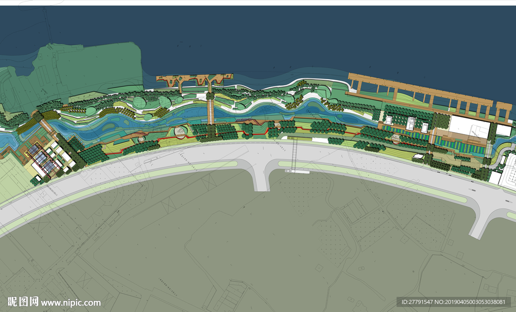 滨水景观设计平面图