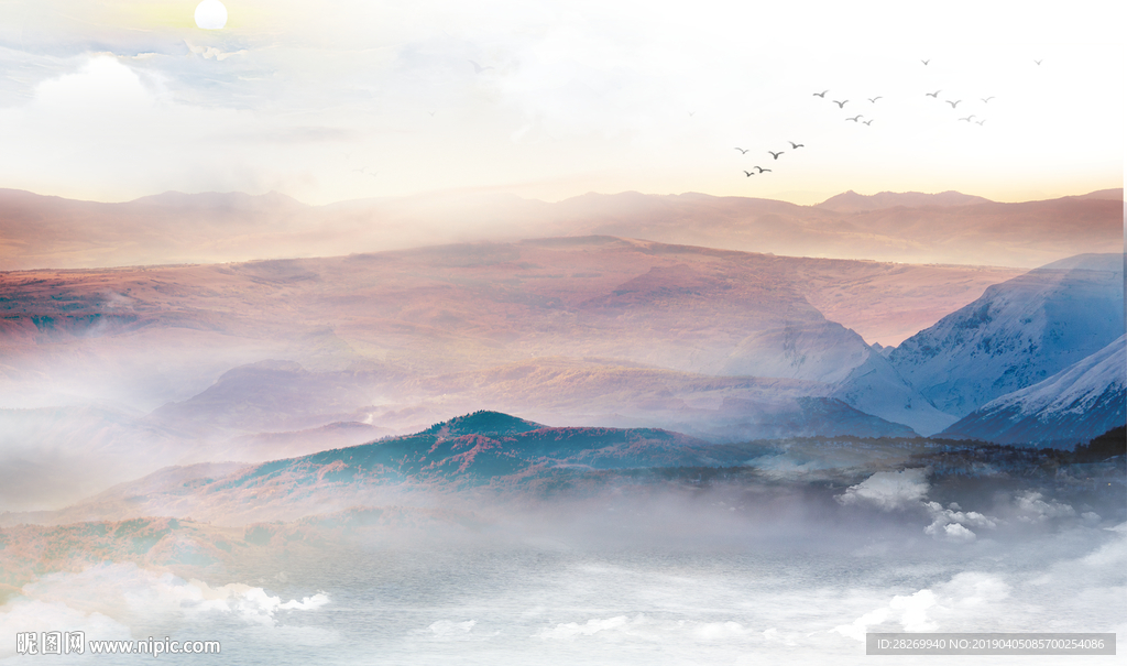 山水背景