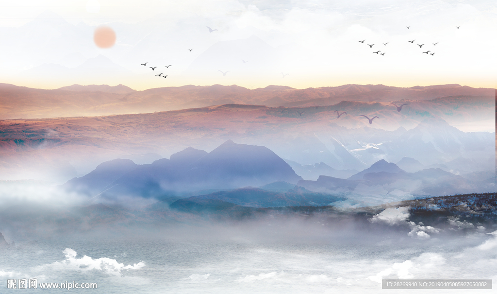 山水背景