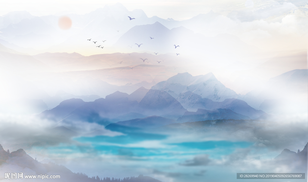 山水背景墙