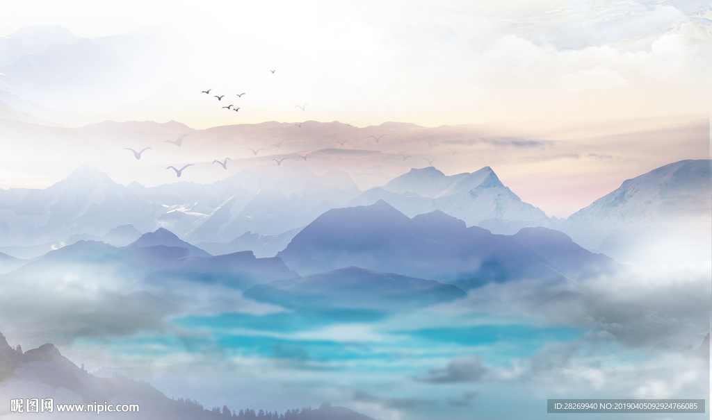 山水背景墙