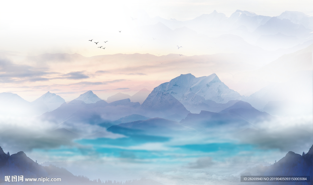 山水背景墙