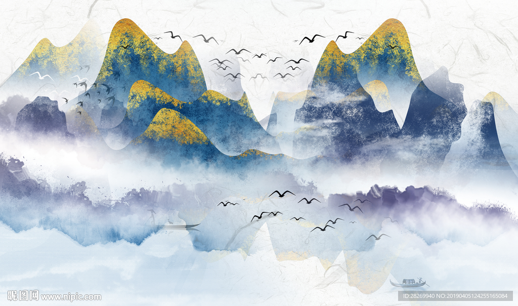 黑白山水