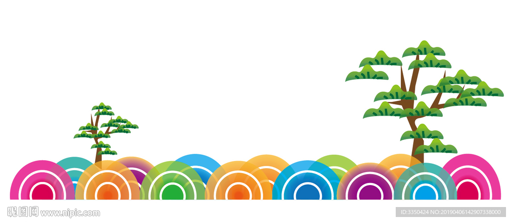 边框纹理彩色圆圈背景设计素材