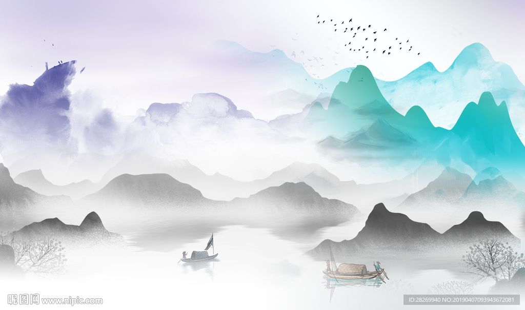 抽象山水