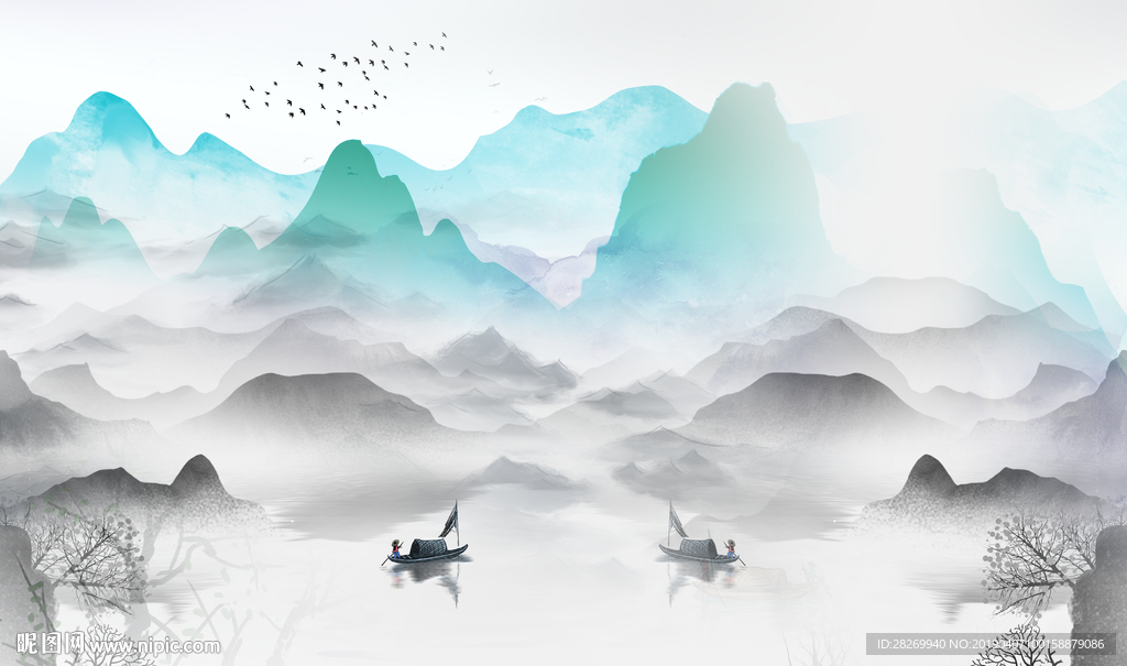 抽象山水画
