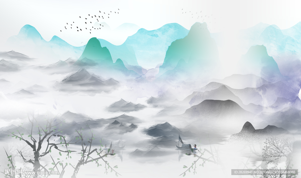 抽象山水