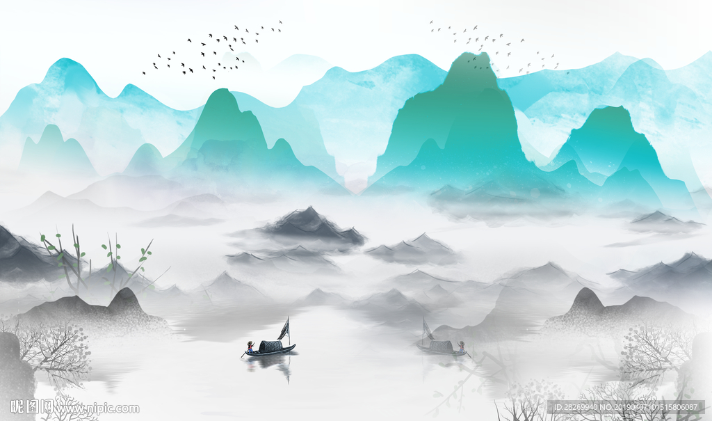 抽象山水画
