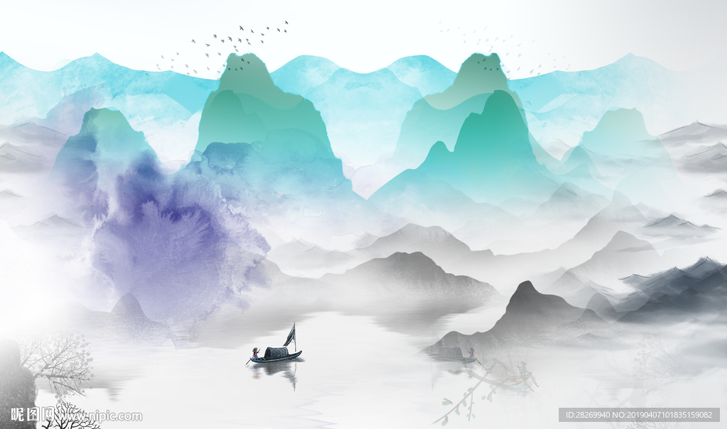 抽象山水