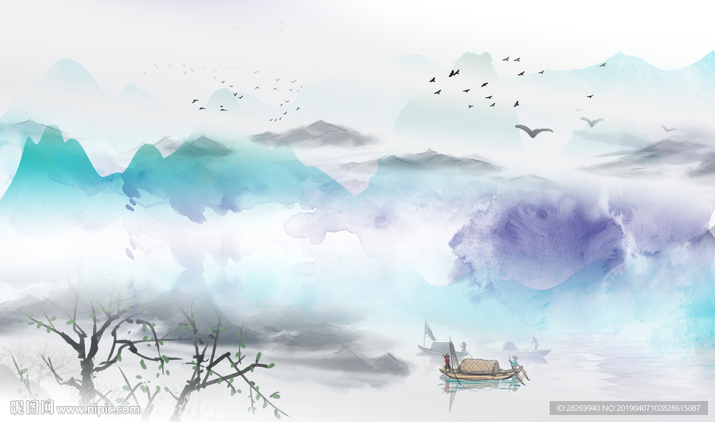 抽象山水画