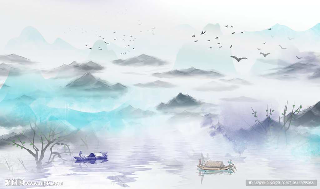 抽象山水画