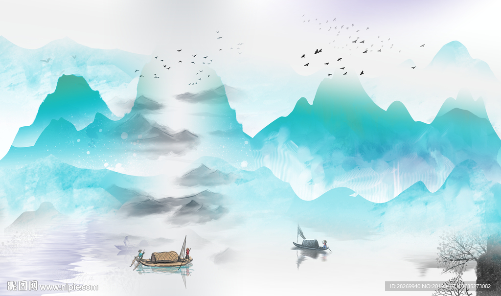 抽象山水画