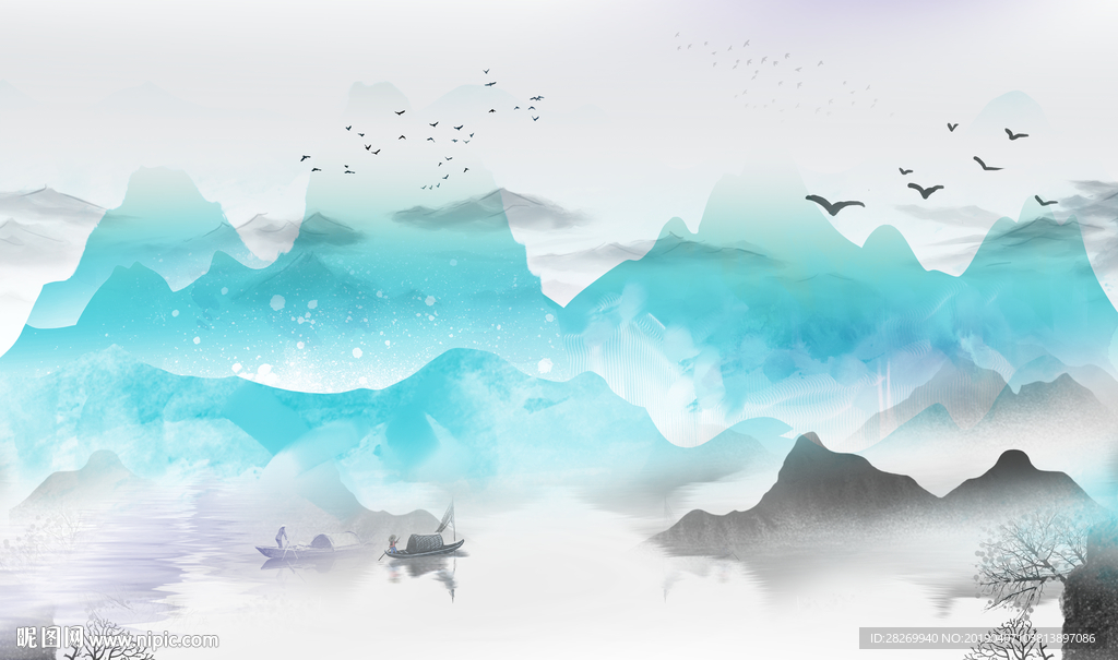 抽象山水画