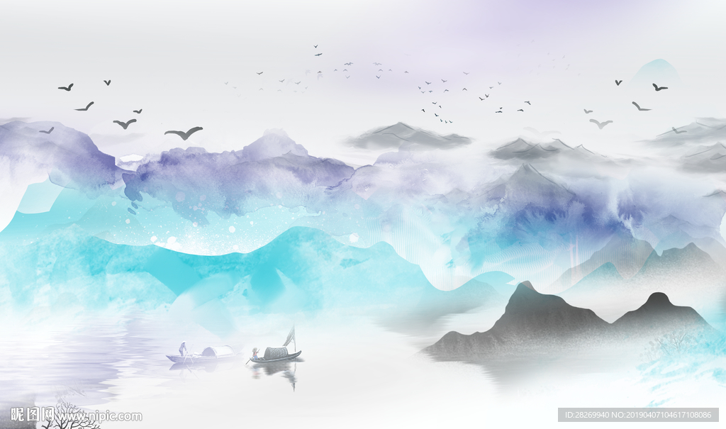 抽象山水画