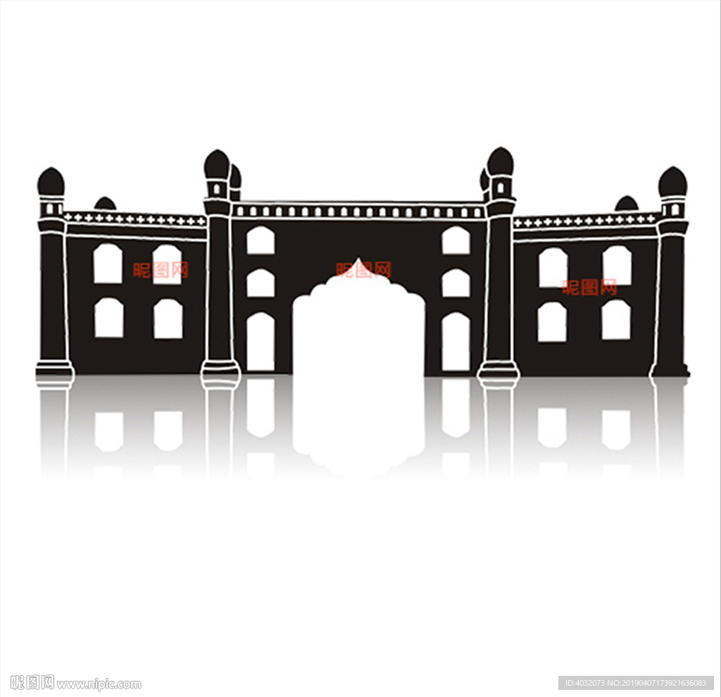 中国古典建筑哈密贡瓜园雕刻图