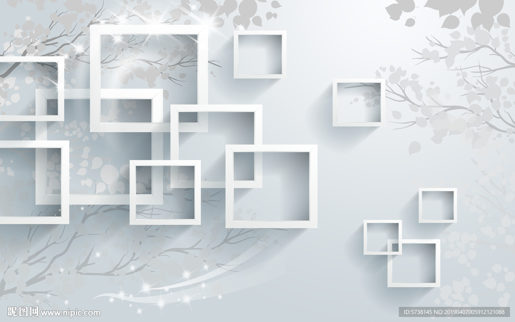 简约现代方框玄关屏风电视背景墙