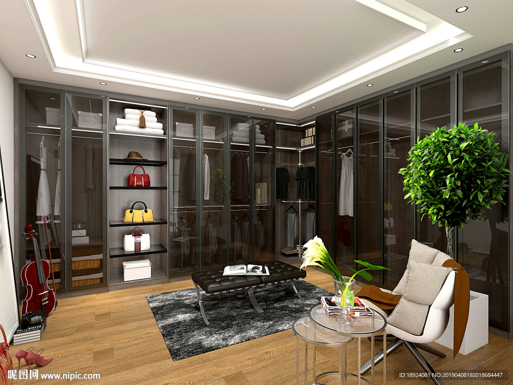 极简 轻奢衣帽间 全屋定制效果