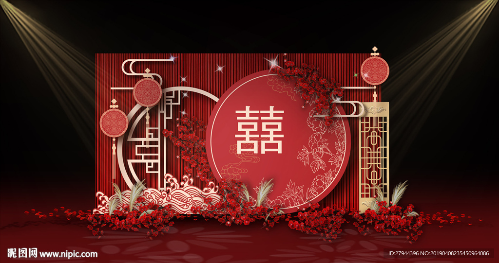 红色中式迎宾区