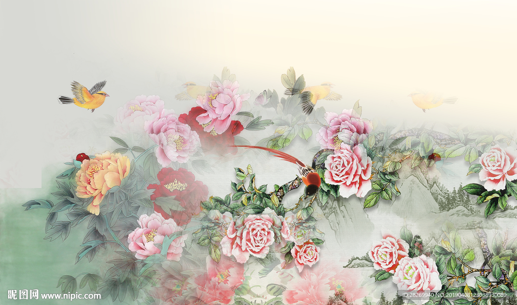 现代花鸟
