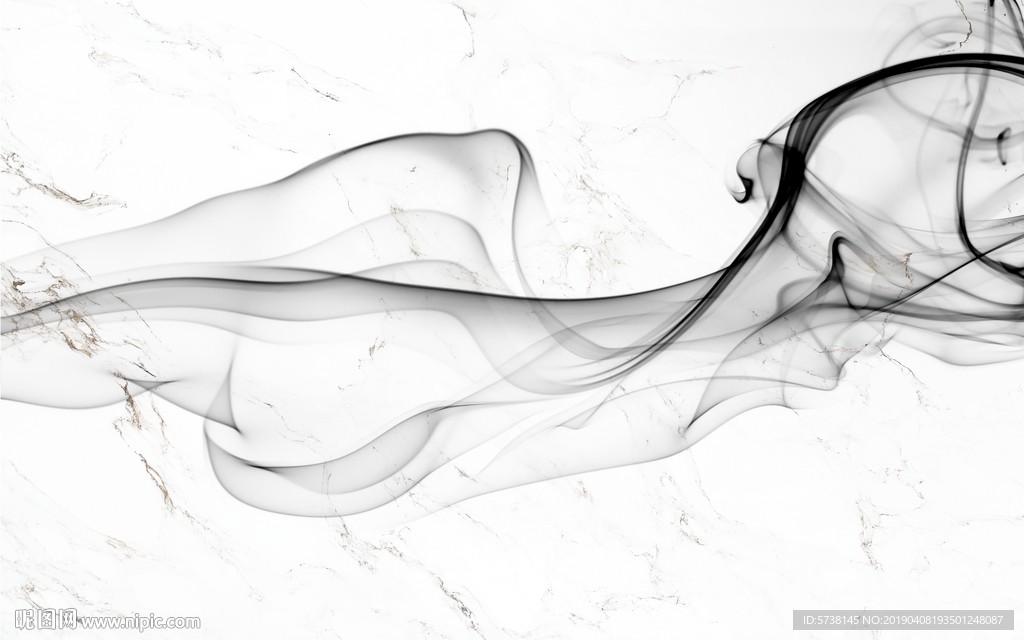 白色大理石线条抽象中式创意电视