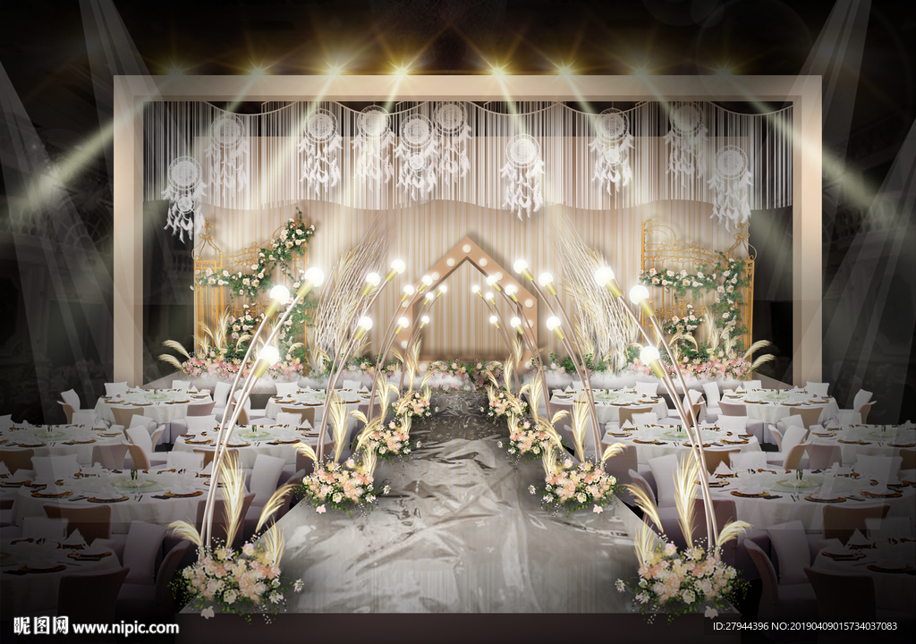 香槟色婚礼仪式区