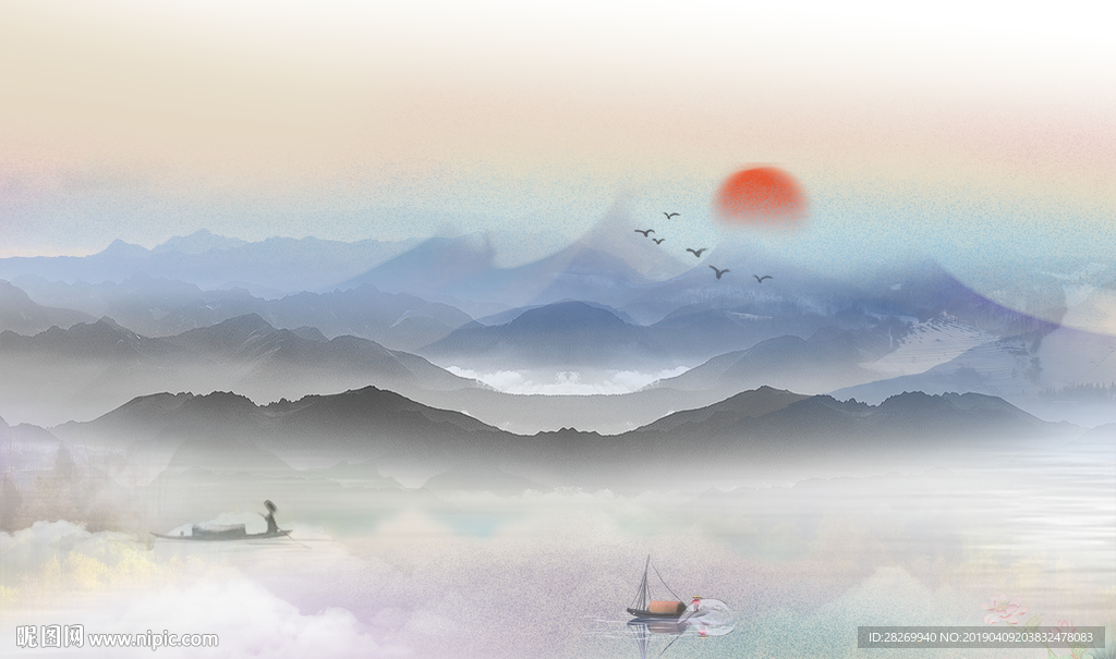 简约山水