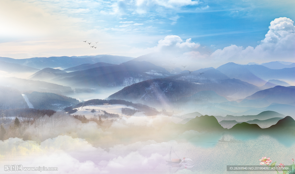 简约山水