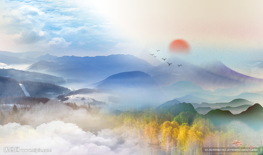 简约山水