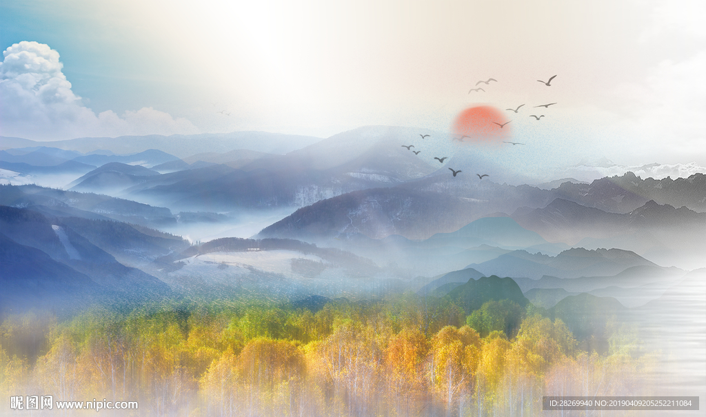 简约山水