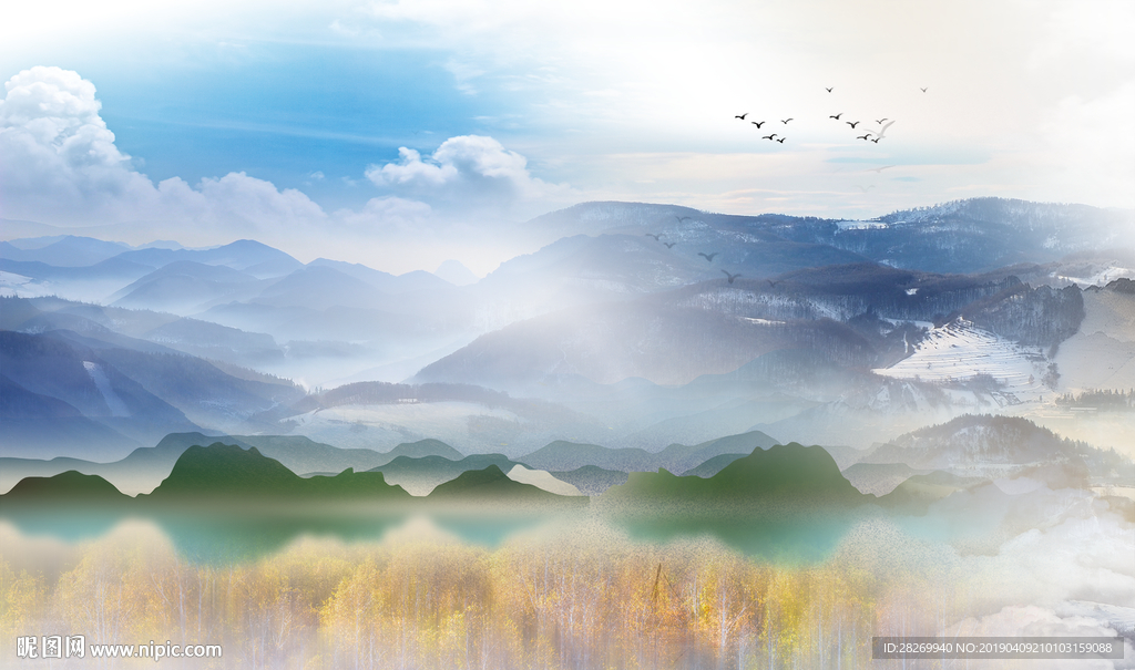 简约山水