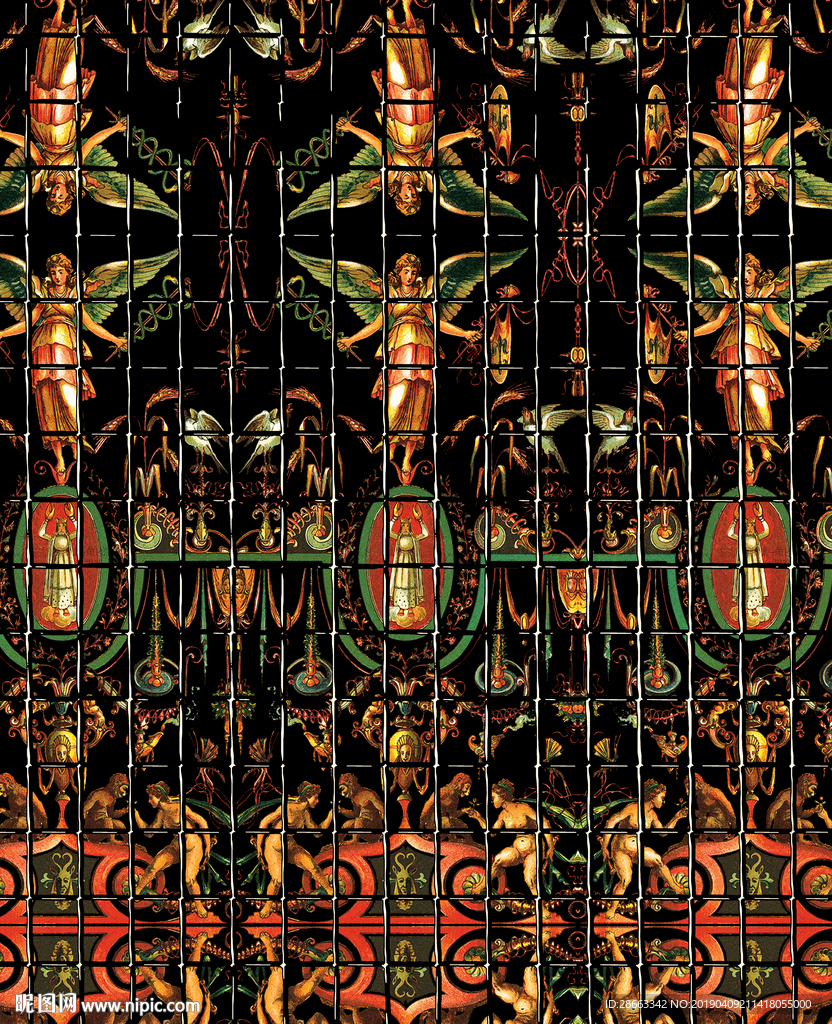 印花图案 西欧风格