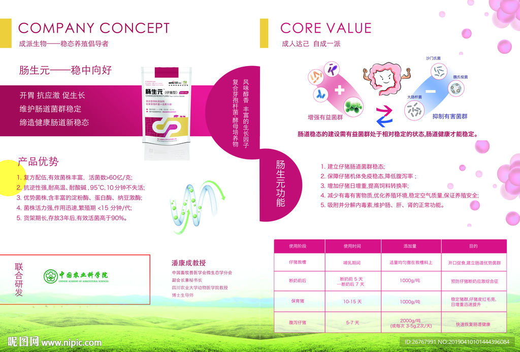 肠生元中向好 动物增强益菌