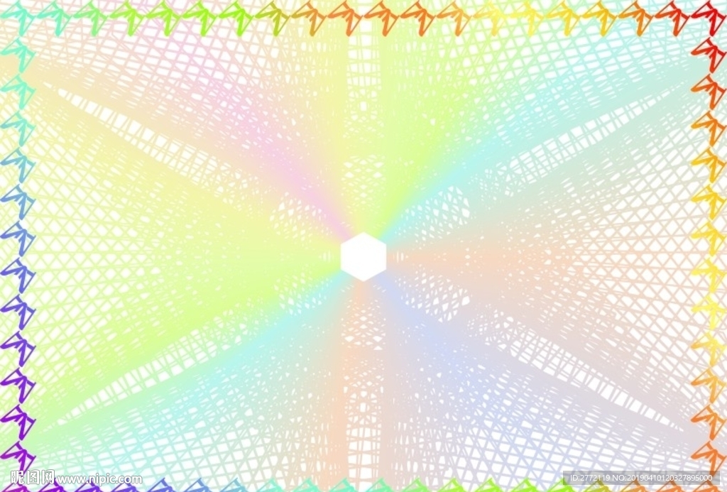 幻变花丛 证书底纹