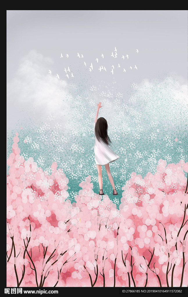 樱花装饰画