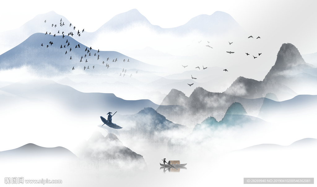 山水壁画