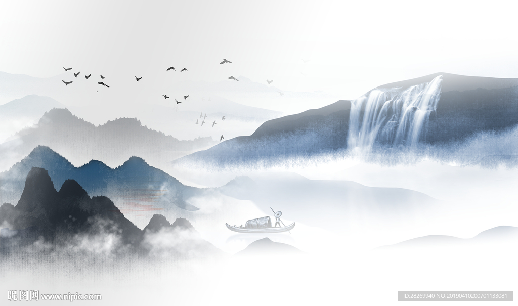 山水壁画