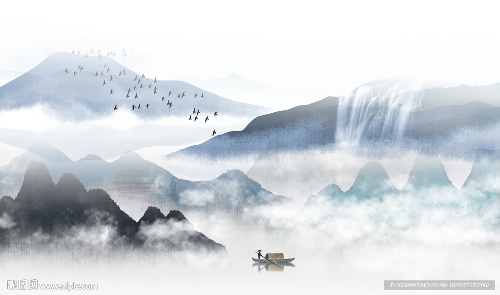 山水壁画