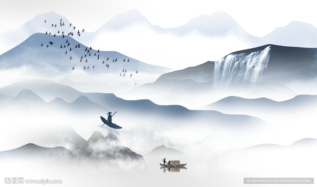 山水壁画