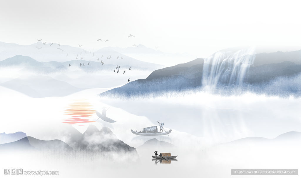 山水壁画