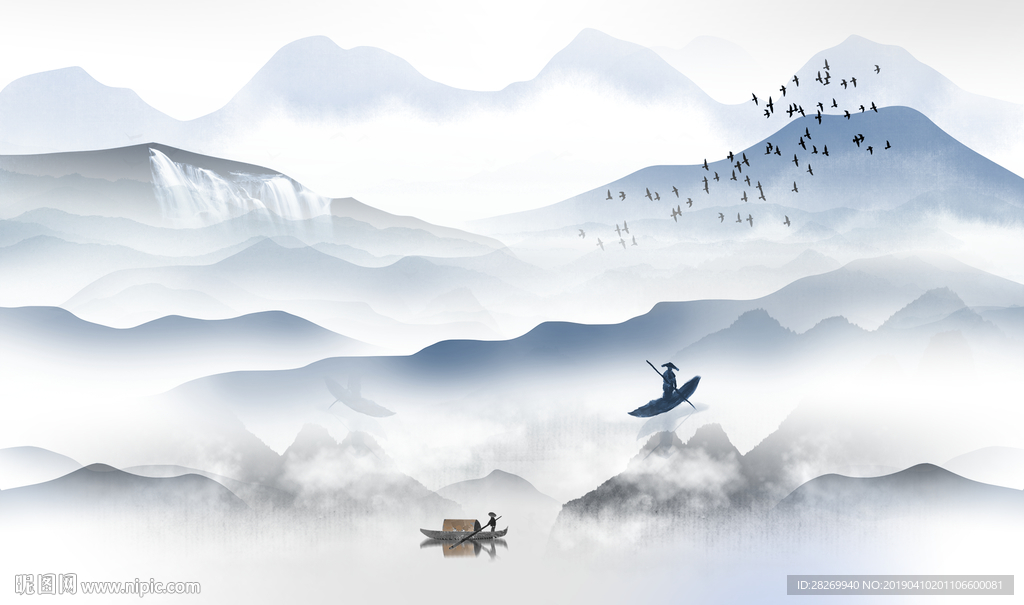 山水壁画