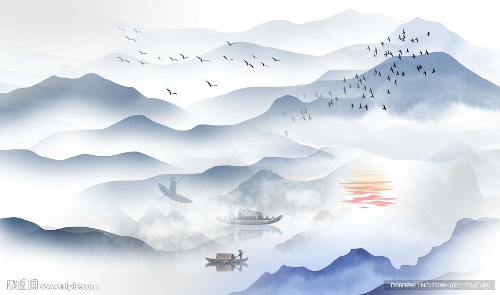 山水壁画