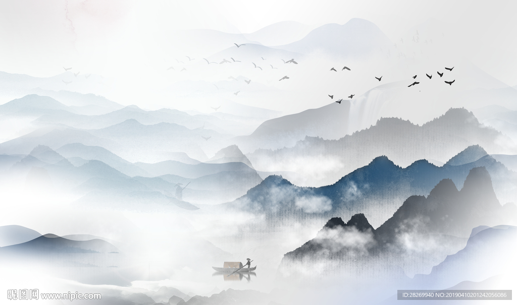 山水壁画